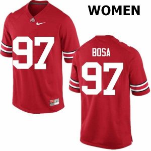 Women's Ohio State Buckeyes #97 Nick Bosa Red Nike NCAA College Football Jersey Sport KDP8644MW